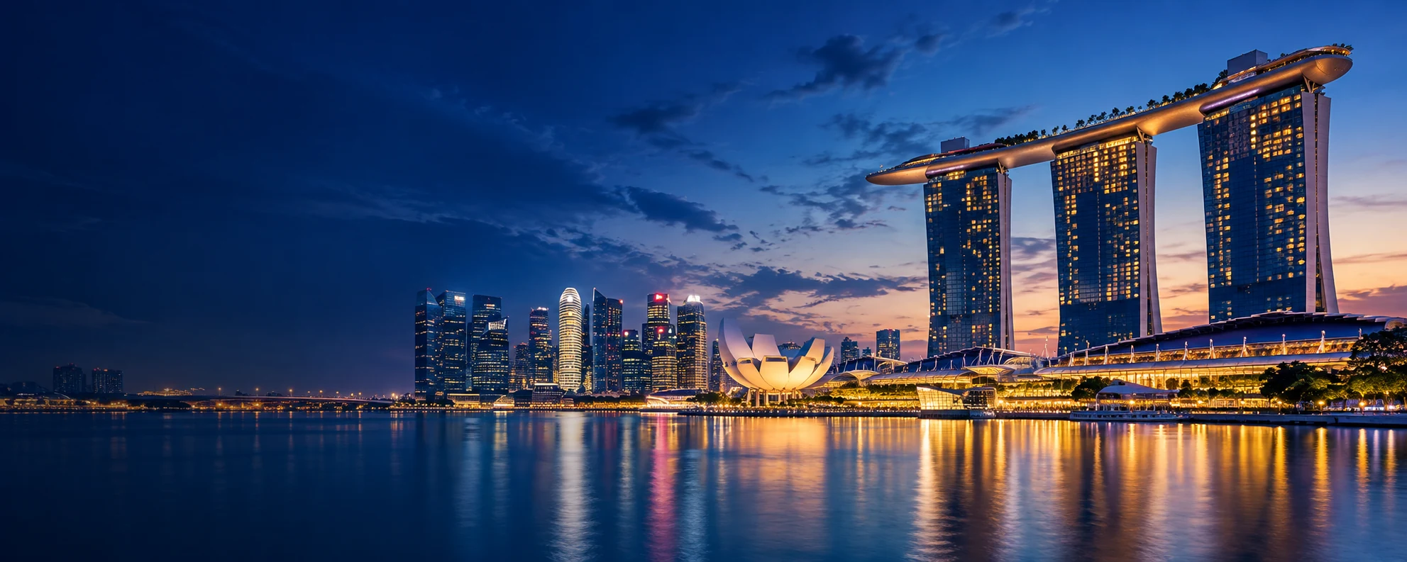 Singapore landmark panorama